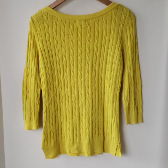 Gap Yellow Knit Boat neck Sweater - Picture 4 of 8